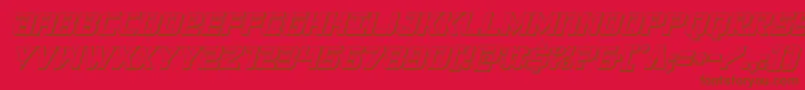 forcecommander3dital Font – Brown Fonts on Red Background