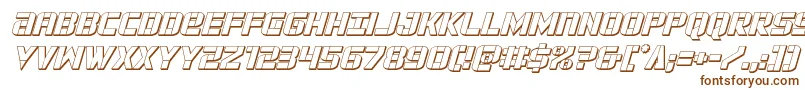 Шрифт forcecommander3dital – коричневые шрифты на белом фоне