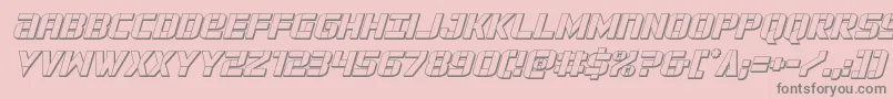 forcecommander3dital Font – Gray Fonts on Pink Background