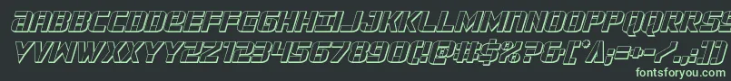 forcecommander3dital Font – Green Fonts on Black Background