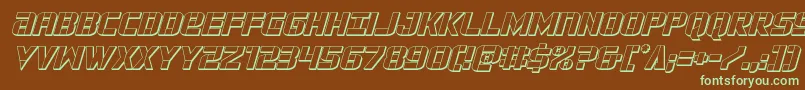 forcecommander3dital Font – Green Fonts on Brown Background
