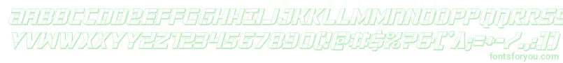 forcecommander3dital Font – Green Fonts on White Background