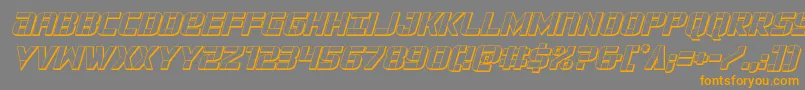 forcecommander3dital Font – Orange Fonts on Gray Background