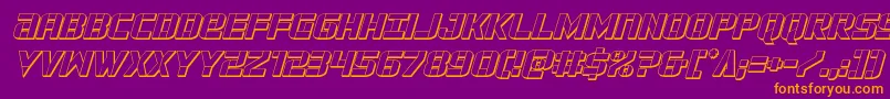forcecommander3dital Font – Orange Fonts on Purple Background