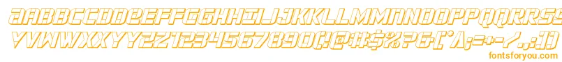 forcecommander3dital Font – Orange Fonts on White Background