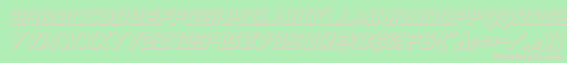 forcecommander3dital Font – Pink Fonts on Green Background