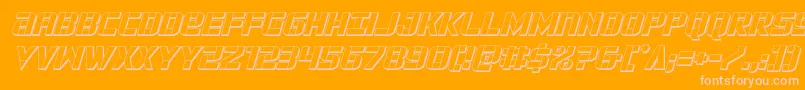 forcecommander3dital Font – Pink Fonts on Orange Background