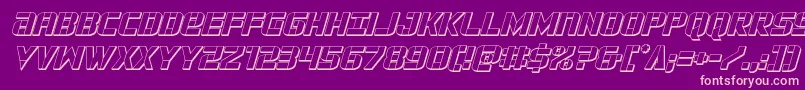 forcecommander3dital Font – Pink Fonts on Purple Background