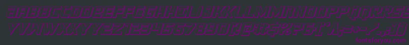 forcecommander3dital Font – Purple Fonts on Black Background