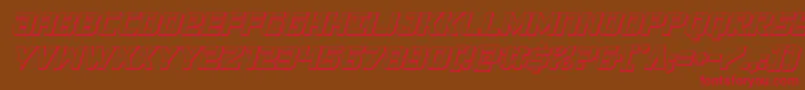 forcecommander3dital Font – Red Fonts on Brown Background