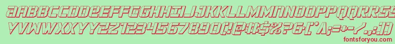 forcecommander3dital Font – Red Fonts on Green Background