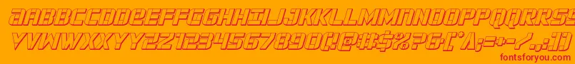 forcecommander3dital Font – Red Fonts on Orange Background