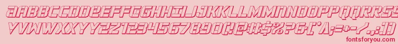 forcecommander3dital Font – Red Fonts on Pink Background