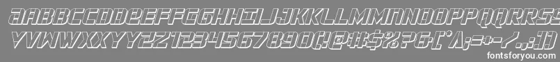 forcecommander3dital Font – White Fonts on Gray Background