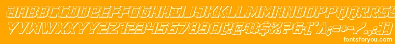forcecommander3dital Font – White Fonts on Orange Background
