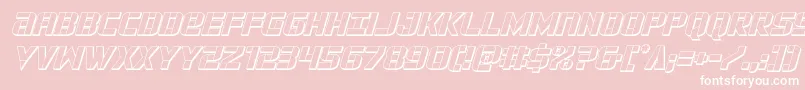 forcecommander3dital Font – White Fonts on Pink Background