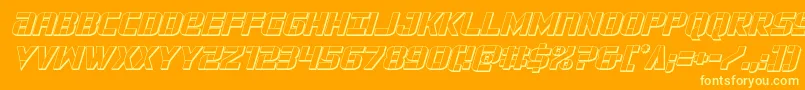 forcecommander3dital Font – Yellow Fonts on Orange Background