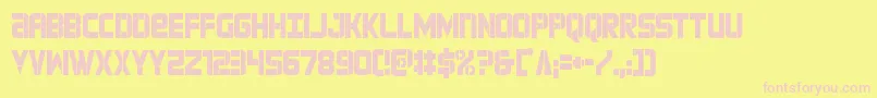 forcecommandercond Font – Pink Fonts on Yellow Background