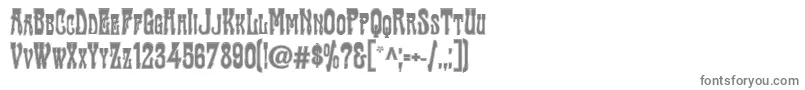 フォントTraktirModernContour – 白い背景に灰色の文字