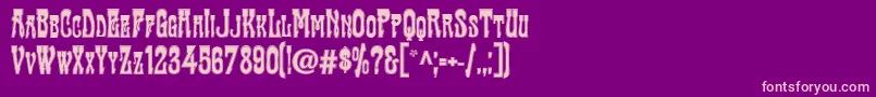 TraktirModernContour Font – Pink Fonts on Purple Background