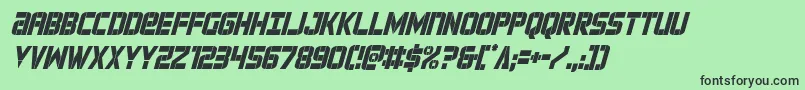 フォントforcecommandercondital – 緑の背景に黒い文字