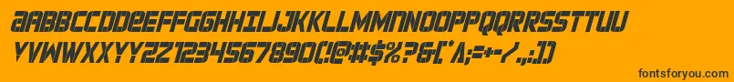 forcecommandercondital Font – Black Fonts on Orange Background