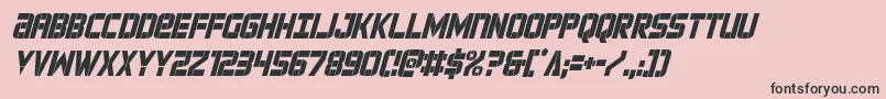 forcecommandercondital Font – Black Fonts on Pink Background