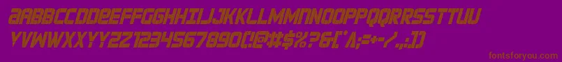 forcecommandercondital Font – Brown Fonts on Purple Background