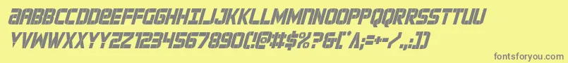 forcecommandercondital Font – Gray Fonts on Yellow Background