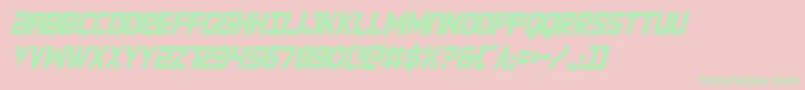 forcecommandercondital Font – Green Fonts on Pink Background