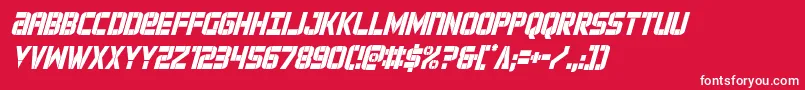 forcecommandercondital Font – White Fonts on Red Background
