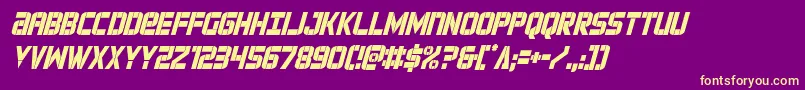 forcecommandercondital Font – Yellow Fonts on Purple Background