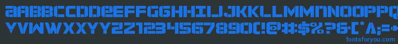 forcecommanderexpand Font – Blue Fonts on Black Background