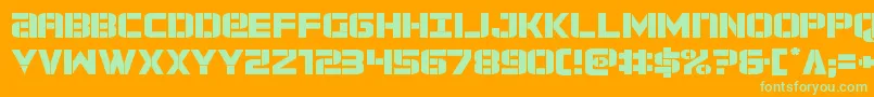 forcecommanderexpand Font – Green Fonts on Orange Background