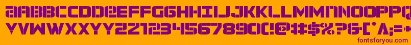 forcecommanderexpand Font – Purple Fonts on Orange Background