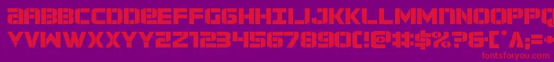 forcecommanderexpand-fontti – punaiset fontit violetilla taustalla