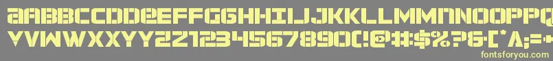 forcecommanderexpand-fontti – keltaiset fontit harmaalla taustalla