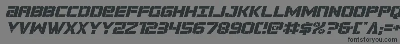 フォントforcecommanderexpandital – 黒い文字の灰色の背景