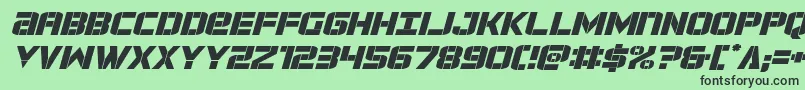 forcecommanderexpandital Font – Black Fonts on Green Background