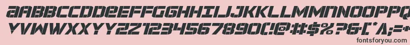 forcecommanderexpandital Font – Black Fonts on Pink Background