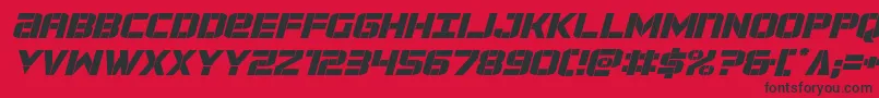 forcecommanderexpandital Font – Black Fonts on Red Background