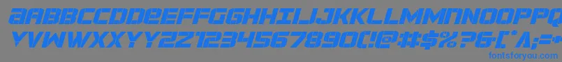 forcecommanderexpandital Font – Blue Fonts on Gray Background