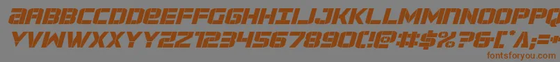forcecommanderexpandital Font – Brown Fonts on Gray Background