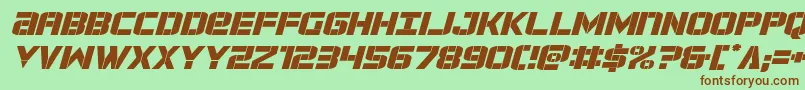 forcecommanderexpandital Font – Brown Fonts on Green Background