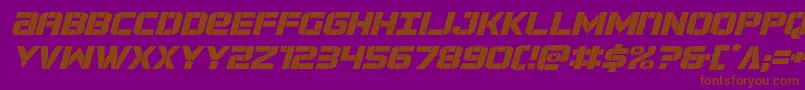 forcecommanderexpandital Font – Brown Fonts on Purple Background