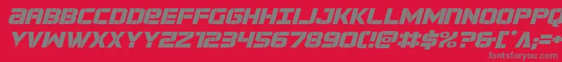 forcecommanderexpandital Font – Gray Fonts on Red Background