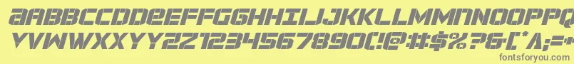 forcecommanderexpandital Font – Gray Fonts on Yellow Background