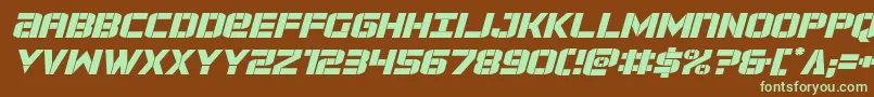forcecommanderexpandital Font – Green Fonts on Brown Background