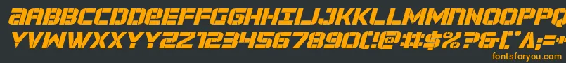 forcecommanderexpandital Font – Orange Fonts on Black Background