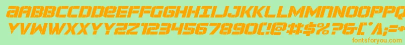 forcecommanderexpandital Font – Orange Fonts on Green Background